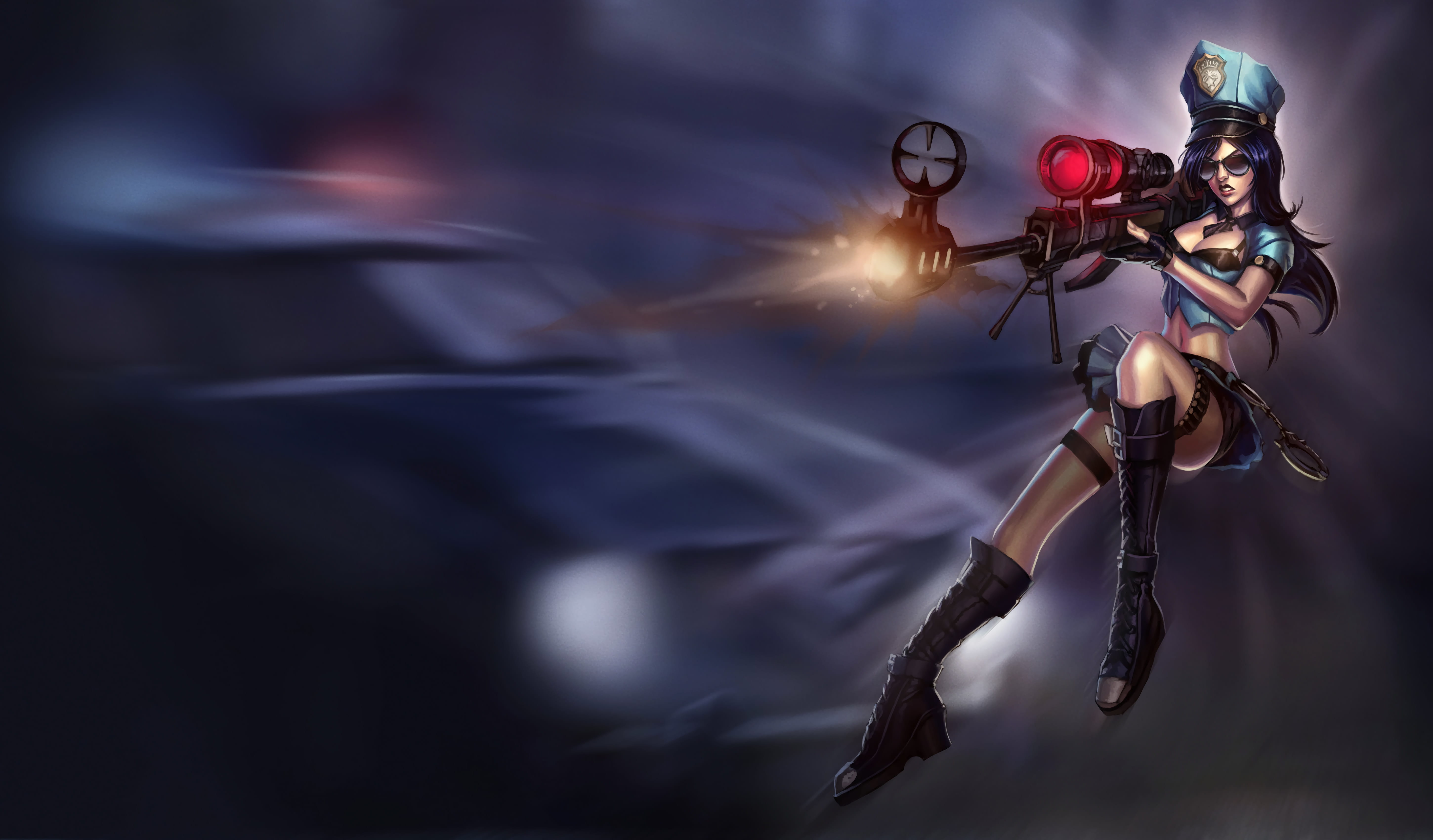 英雄联盟lol皮城女警凯特琳全皮肤高清无水印原画下载(1)