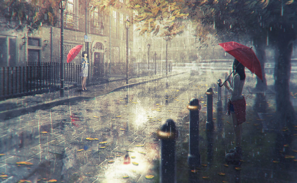 江城如画里,山晚望晴空 二次元风景壁纸(1)