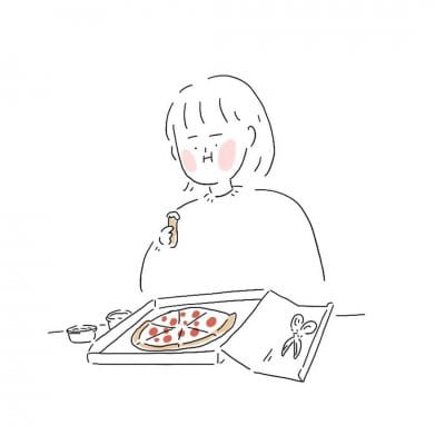 简笔画可爱女 冬天有三好  QQ头像