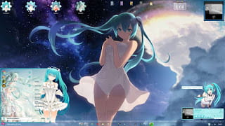 windows7电脑萌化主题 初音未来miku电脑主题