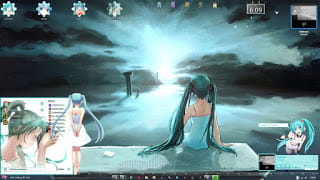 windows7电脑萌化主题 初音未来miku电脑主题