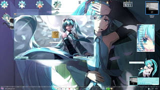 windows7电脑萌化主题 初音未来miku电脑主题