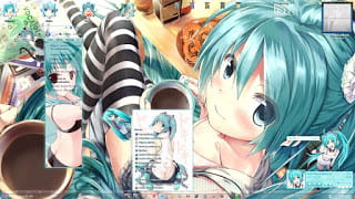 windows7电脑萌化主题 初音未来miku电脑主题