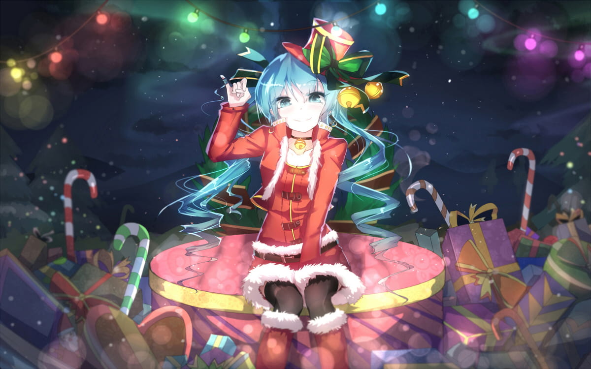 圣诞快乐 圣诞节萌娘电脑壁纸(1)