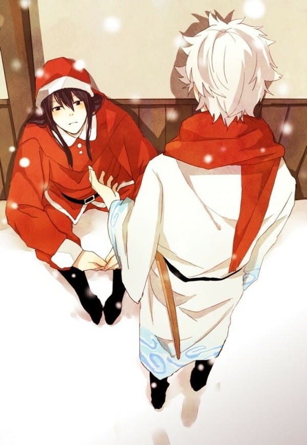 雪橇、驯鹿、红色衣服，是我的三件法宝—银魂圣诞篇手机壁纸(1)