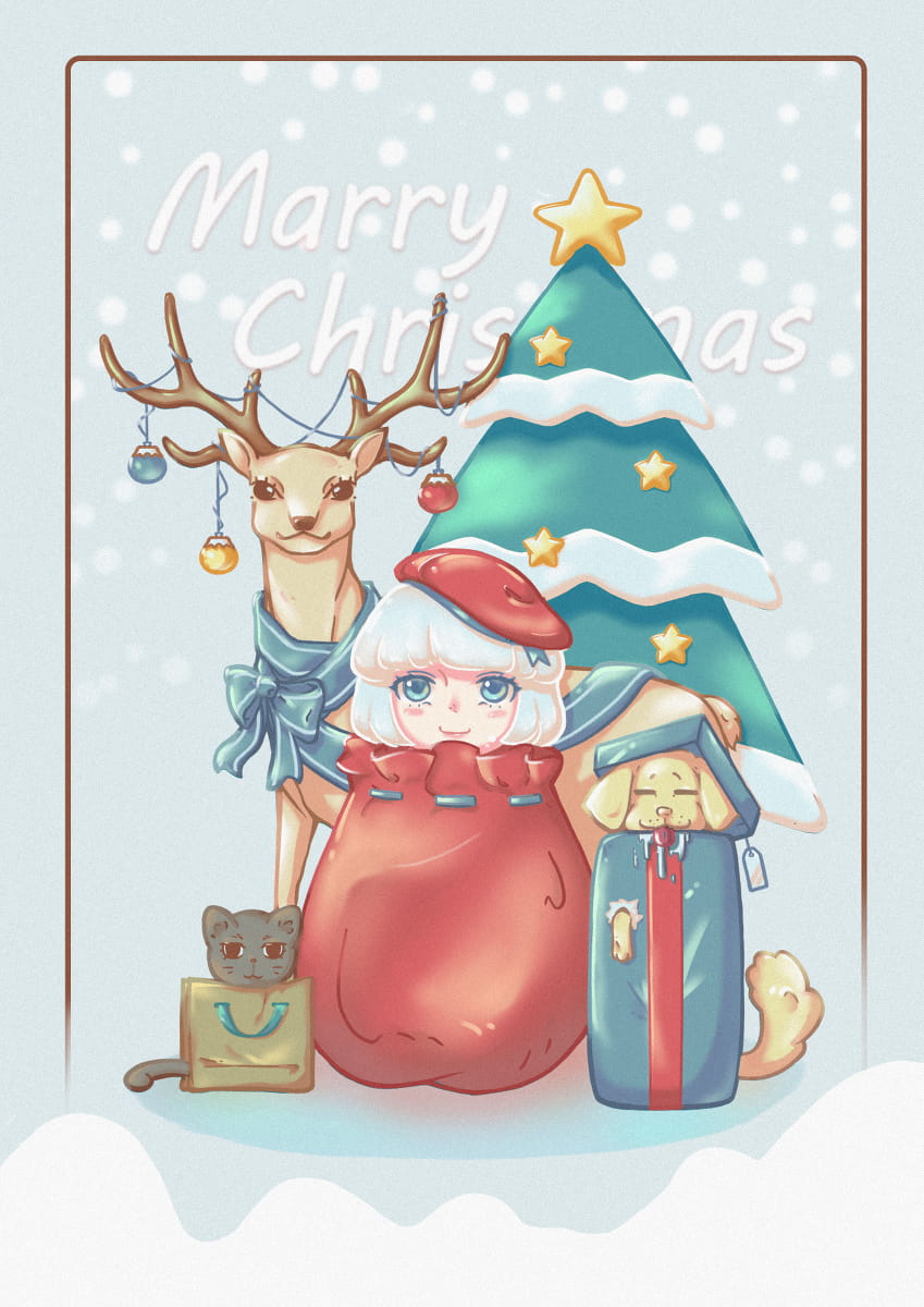 圣诞节萌娘手机壁纸特辑第二弹(1)