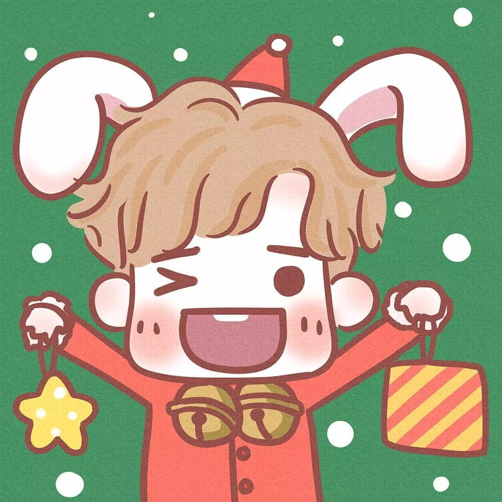 牛轰轰&阿哲 圣诞情侣头像