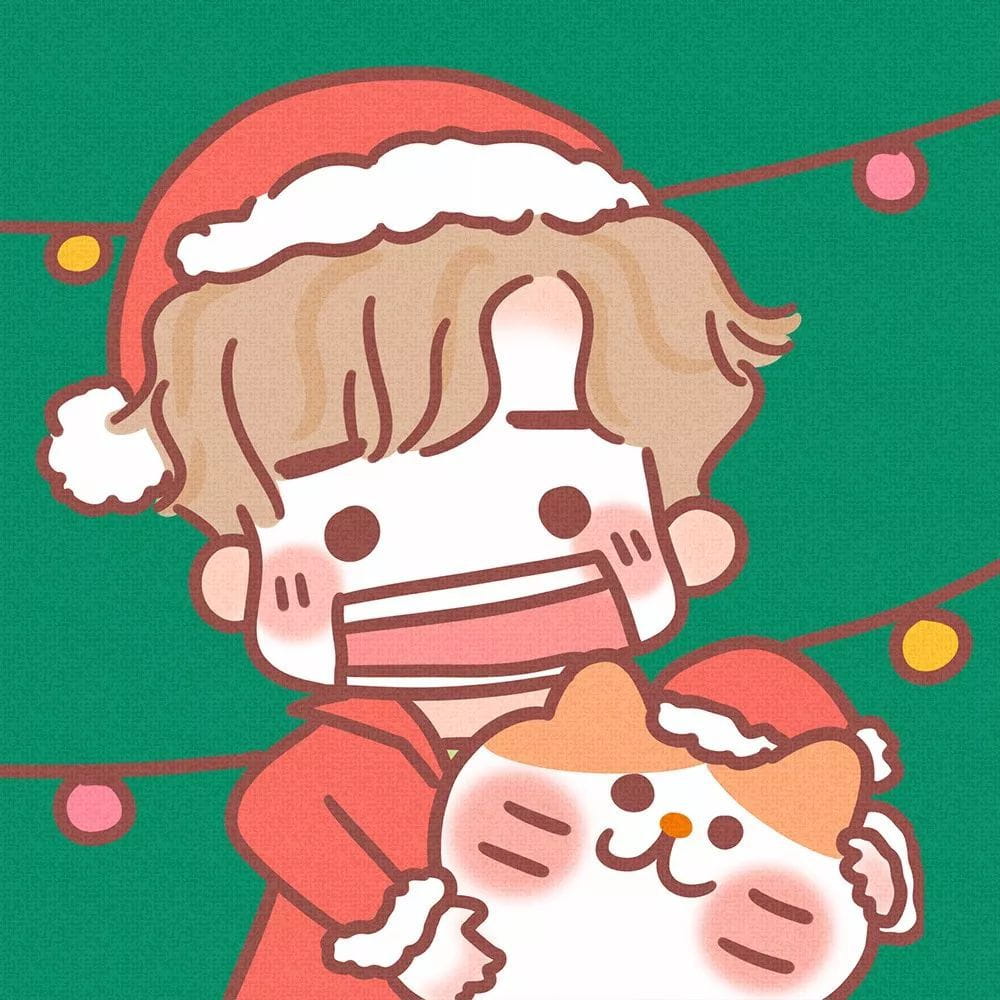 牛轰轰&阿哲 圣诞情侣头像