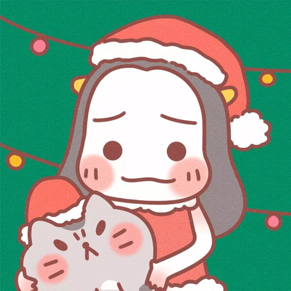 牛轰轰&阿哲 圣诞情侣头像