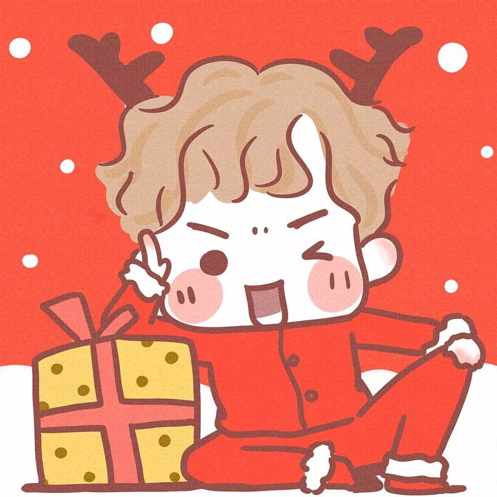 牛轰轰&阿哲 圣诞情侣头像