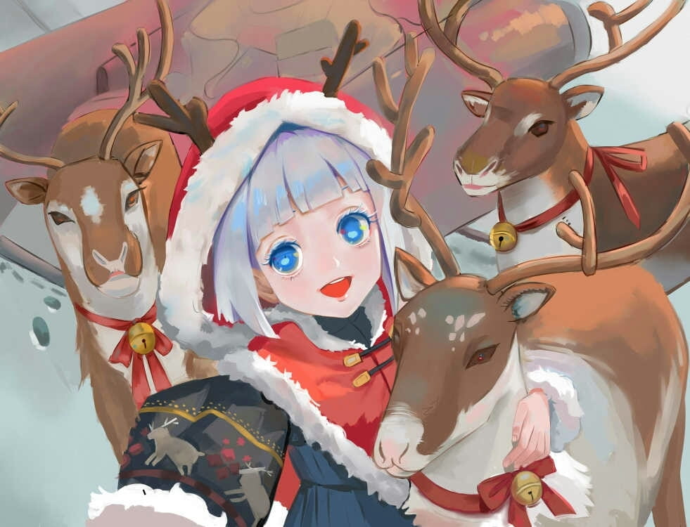 桂密岩花白，梨疏树叶红 冬季电脑壁纸(1)