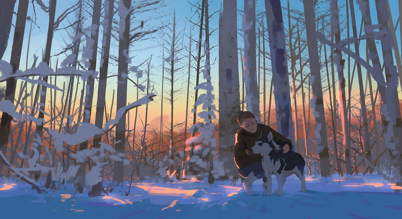 桂密岩花白，梨疏树叶红 冬季电脑壁纸(1)