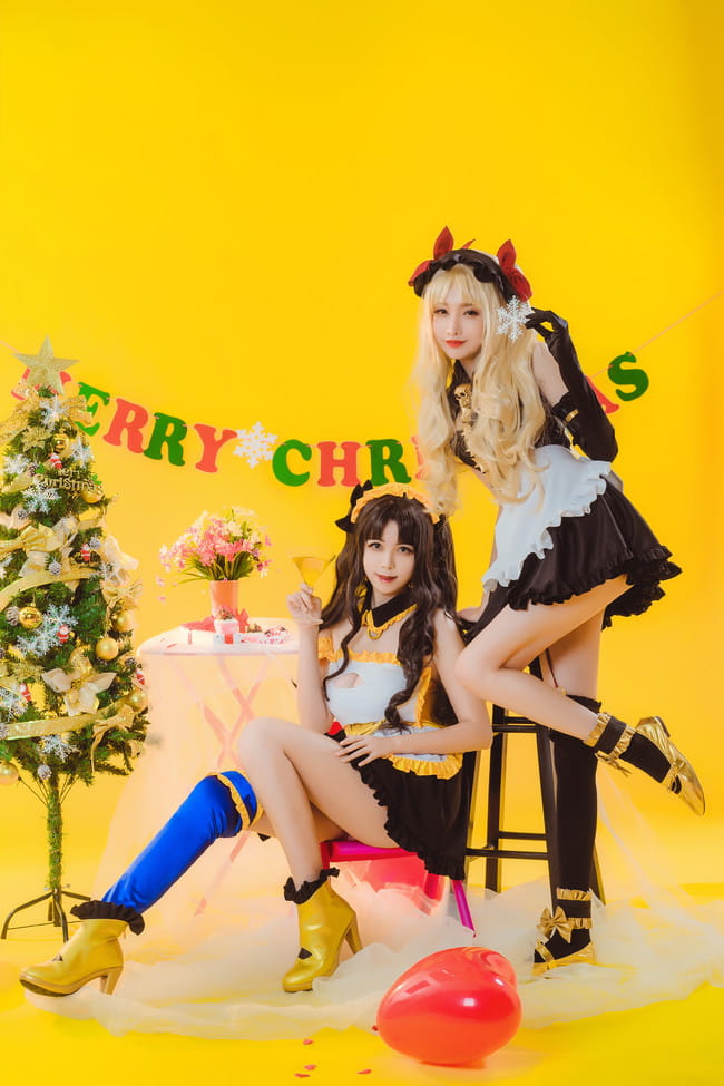 【cos正片】fate,弓凛,枪凛女仆cos