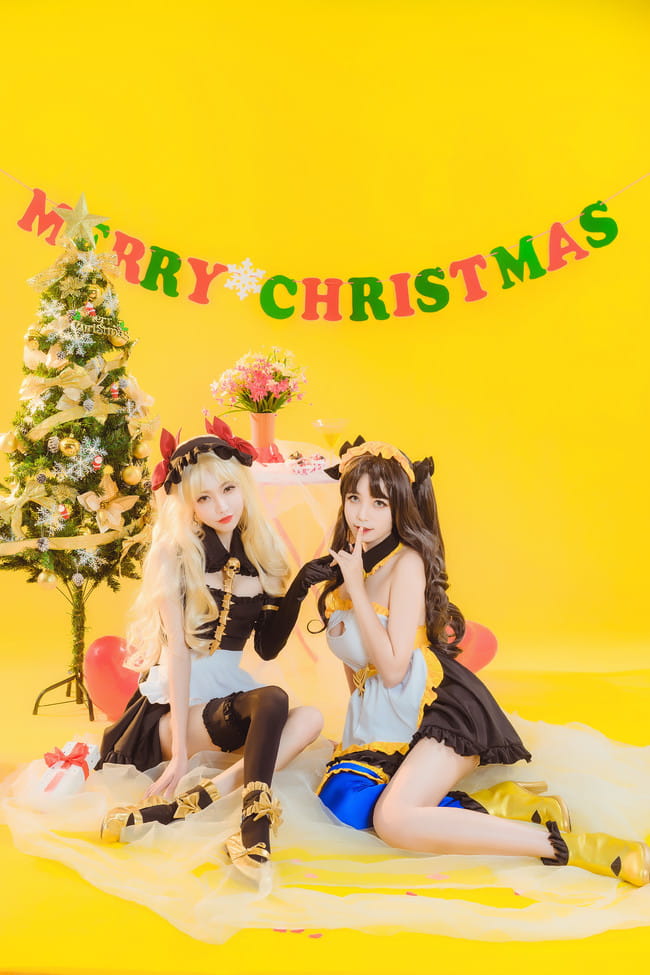 【cos正片】fate,弓凛,枪凛女仆cos