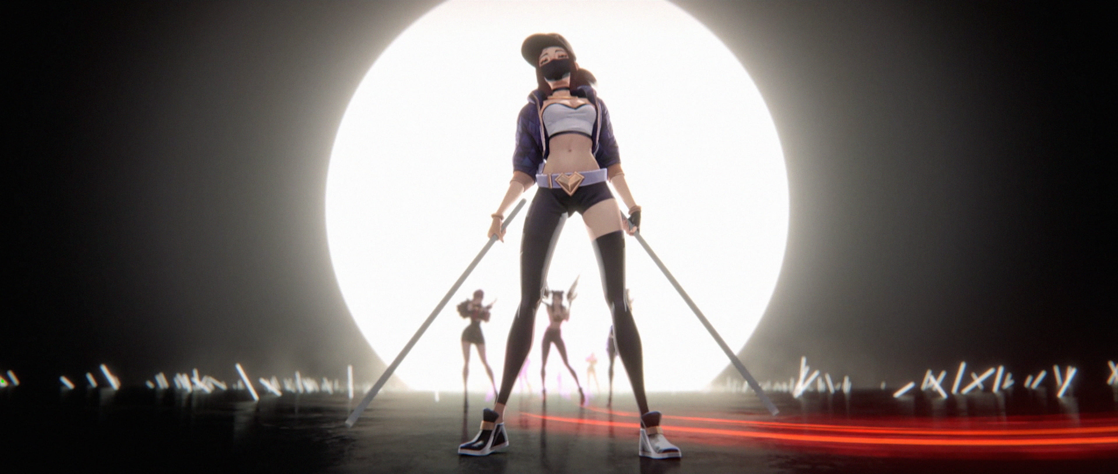 英雄联盟LOL离群之刺阿卡丽K/DA皮肤4K分辨率电脑壁纸(1)