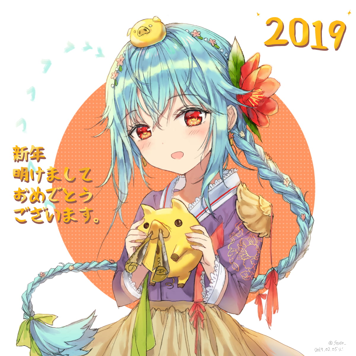 p站每日本子图推荐第20190206期新年图(1)