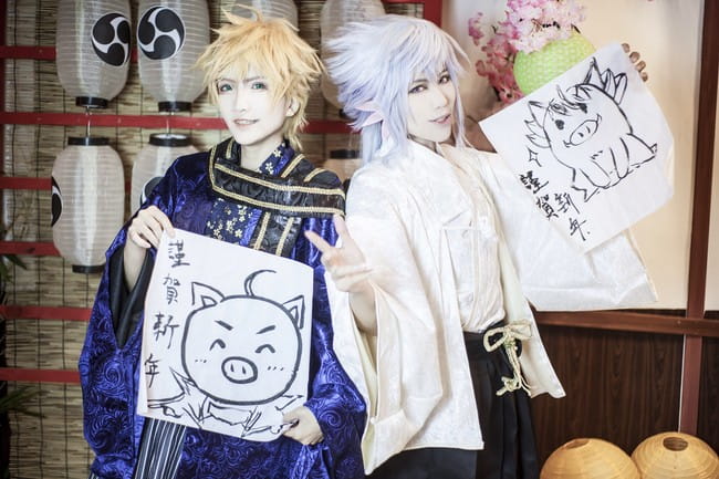 新年快乐！Fate/Grand Order 亚瑟&梅林 cosplay图片