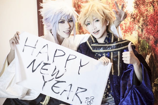 新年快乐！Fate/Grand Order 亚瑟&梅林 cosplay图片