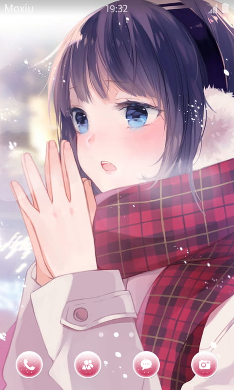 童年下雪了  少女手机主题