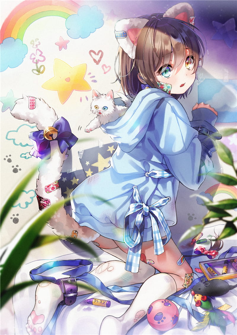 少女与猫福利本子图--每日P站动漫壁纸美图推荐0305期(1)