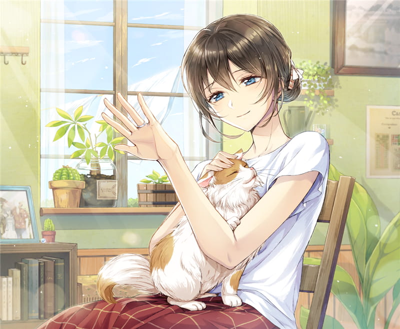 少女与猫福利本子图--每日P站动漫壁纸美图推荐0305期(1)