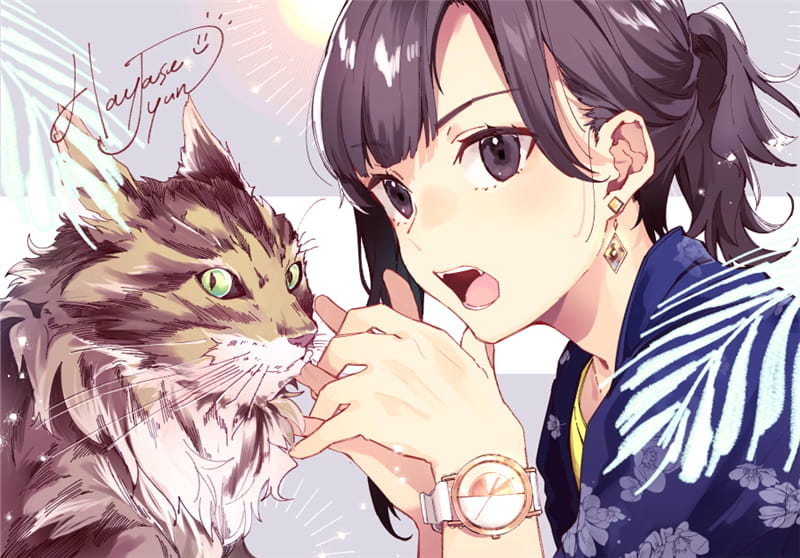 少女与猫福利本子图--每日P站动漫壁纸美图推荐0305期(1)