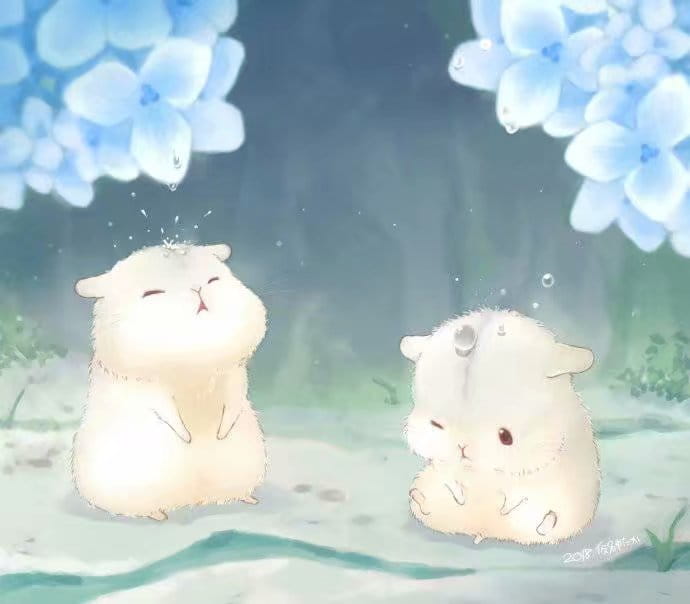 日本画师ゆたか笔下的可爱仓鼠小日常