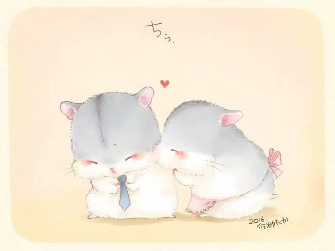 日本画师ゆたか笔下的可爱仓鼠小日常