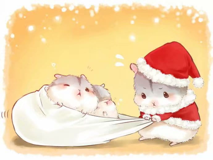 日本画师ゆたか笔下的可爱仓鼠小日常