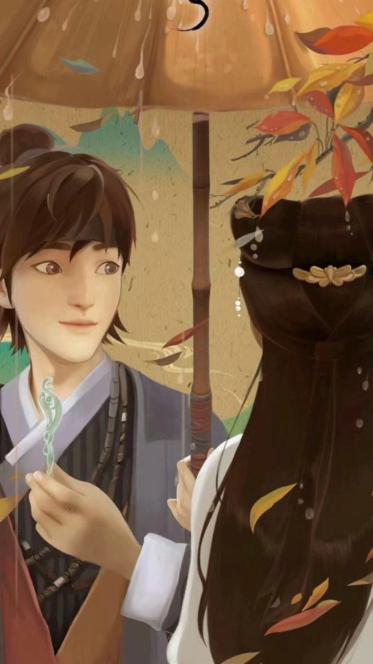 白蛇缘起——动漫情侣手机壁纸一左一右