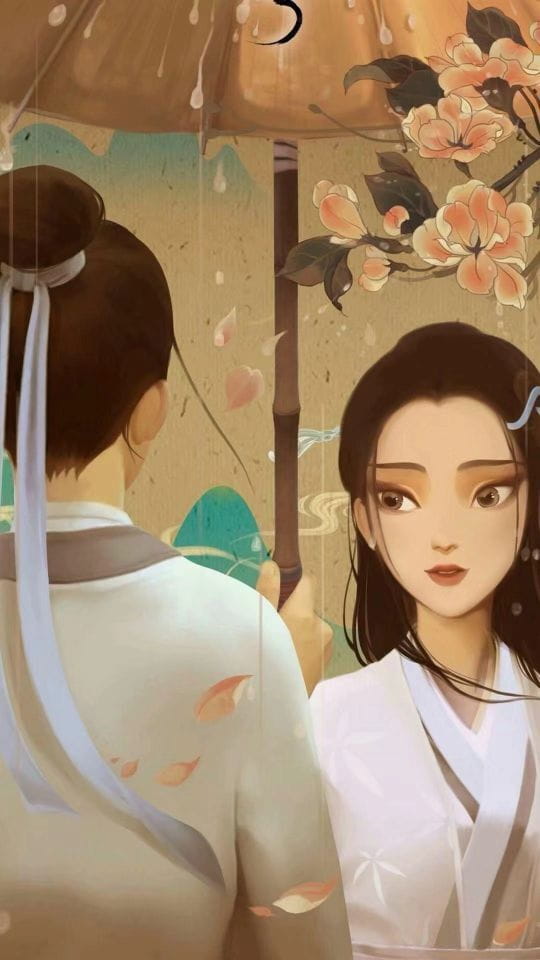 白蛇缘起——动漫情侣手机壁纸一左一右