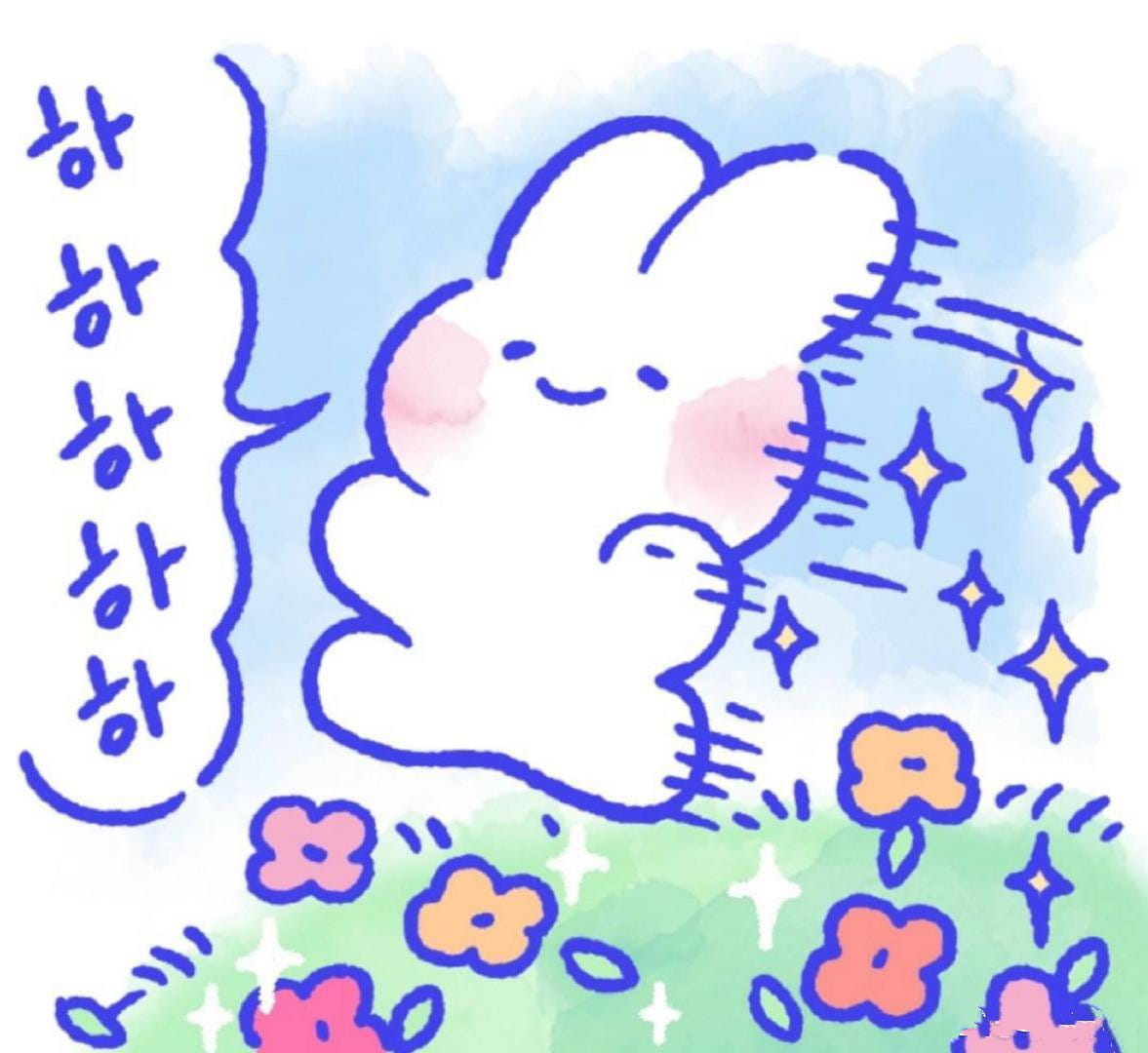 彩虹兔兔表情包