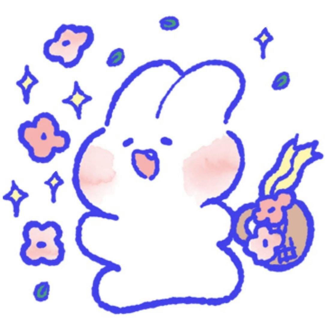 彩虹兔兔表情包