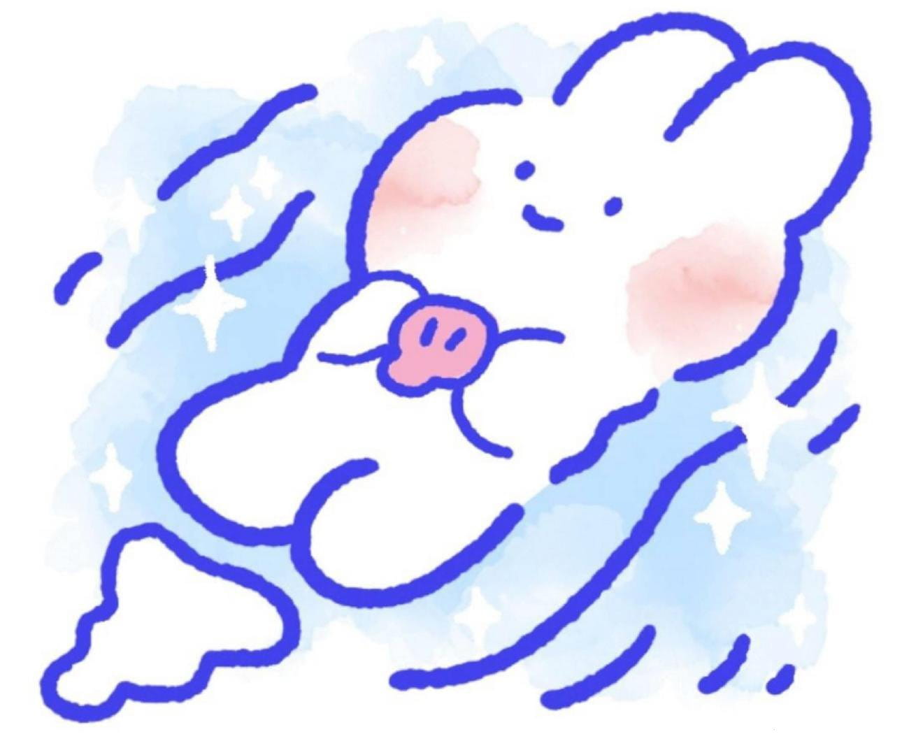 彩虹兔兔表情包