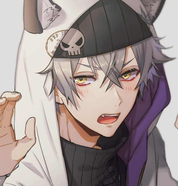 男生基佬一左一右冷酷 动漫男头