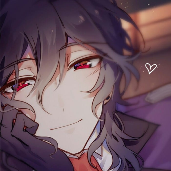 男生基佬一左一右冷酷 动漫男头