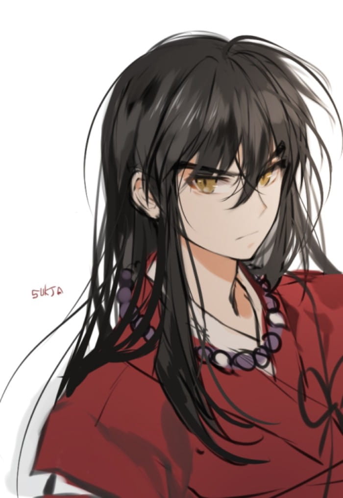 男生基佬一左一右冷酷 动漫男头