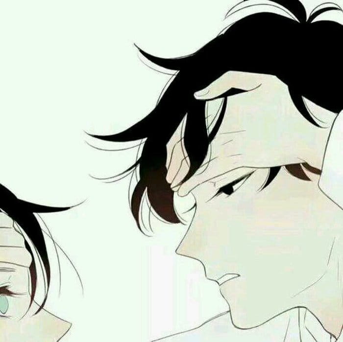 男生基佬一左一右冷酷 动漫男头