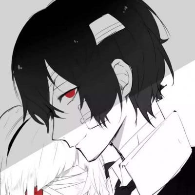 情侣头像动漫黑白简约