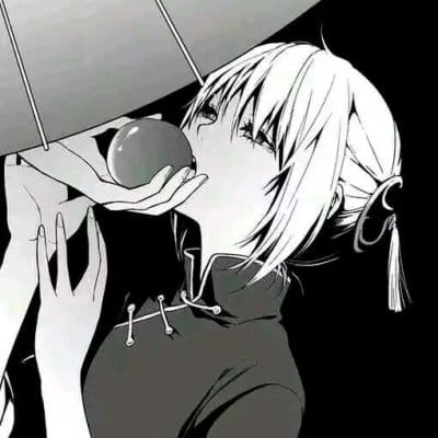 情侣头像动漫黑白简约