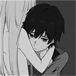 黑白动漫 情侣头像