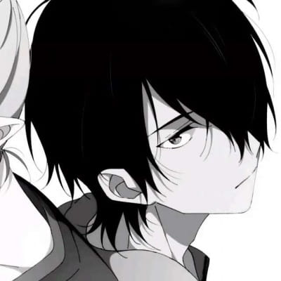 动漫黑白情侣头像