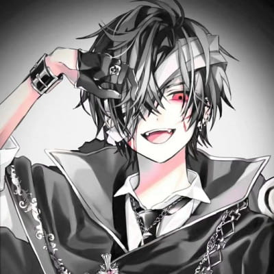 酷炫黑灰色情侣动漫头像