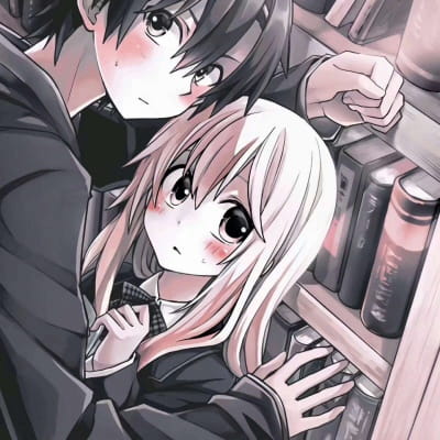 酷炫黑灰色情侣动漫头像