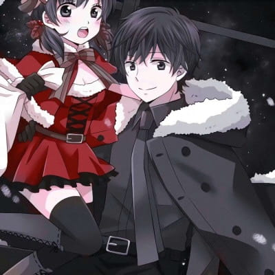 酷炫黑灰色情侣动漫头像