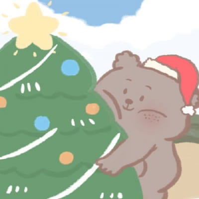 可爱圣诞卡通情侣头像