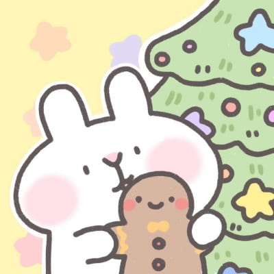 可爱圣诞卡通情侣头像