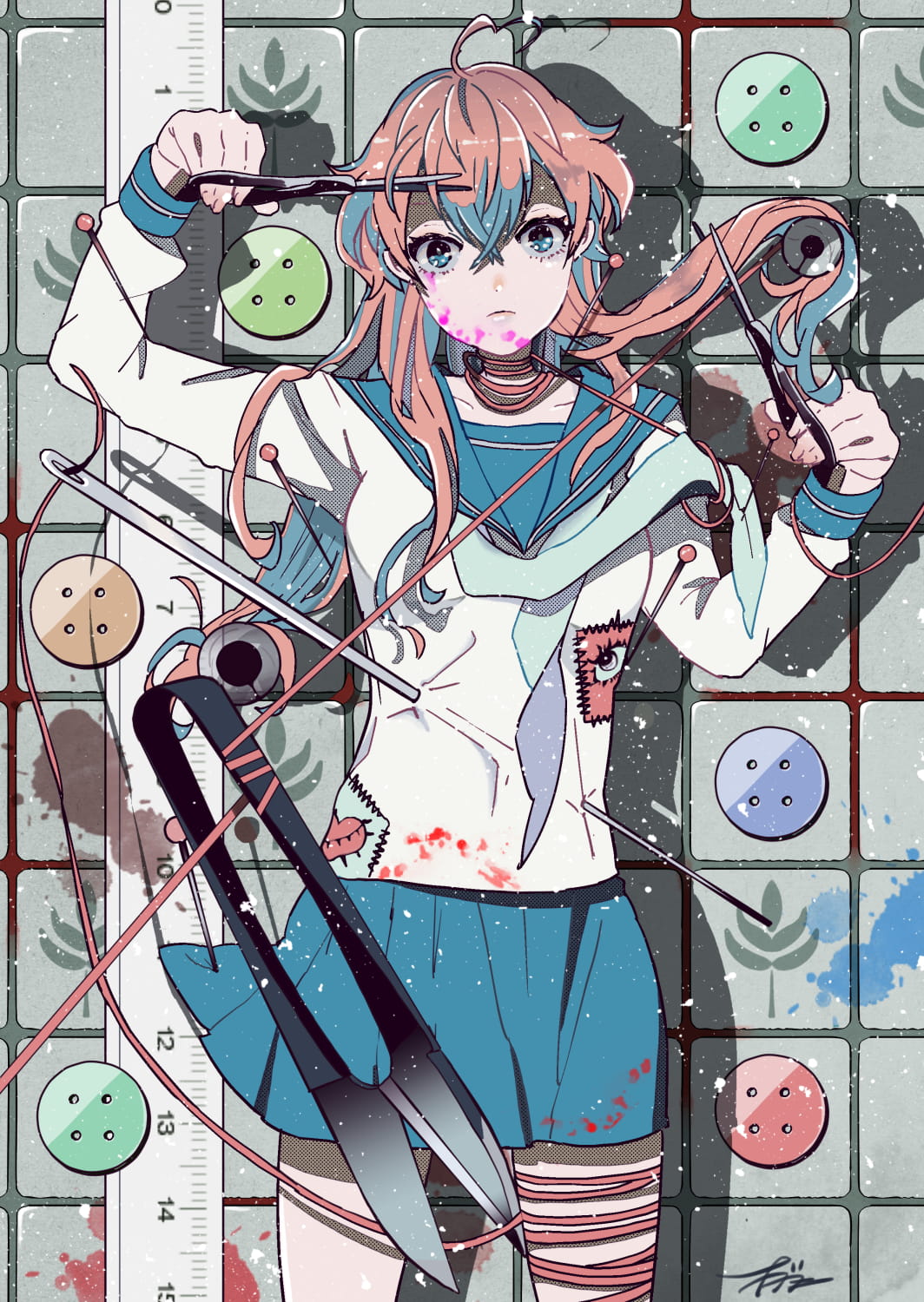 P站画师長谷梨加｜まがた作品 手机动漫壁纸