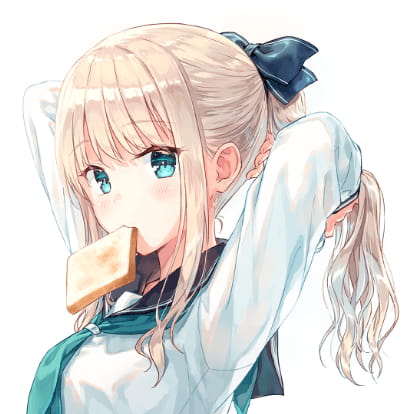 动漫女生金发头像 金色发系