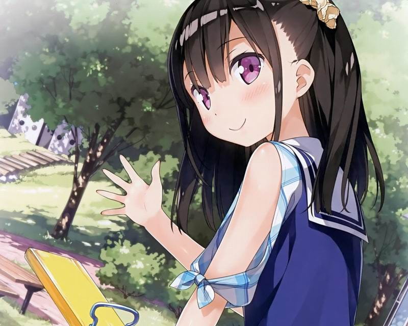 花样美少女 桌面壁纸 调皮可爱